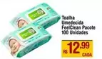 Oferta de Pacote - Toalha Umedecida FeelClean  100 Unidades por R$12,99 em Max Atacadista