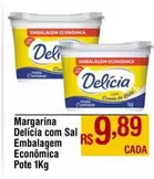 Oferta de Delícia - Margarina  Com Sal Embalagem Econômica Pote por R$9,89 em Max Atacadista