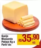 Oferta de Queijo Mussarela Pedaço por R$35,9 em Max Atacadista