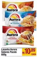 Oferta de Aurora - Lasanha Sabores Pacote por R$10,89 em Max Atacadista