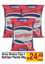 Oferta de Nutripar - Arroz Branco Tipo 1 por R$24,49 em Max Atacadista