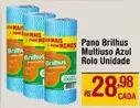 Oferta de Mais - Pano Brilhas Multiuso Azul Rolo por R$28,98 em Max Atacadista