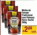 Oferta de Heinz - Molho De Tomate Tradicional Com Pedaços por R$2,69 em Max Atacadista