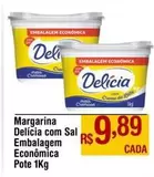 Oferta de Delícia - Margarina  Com Sal Embalagem Econômica Pote por R$9,89 em Max Atacadista