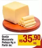 Oferta de Queijo Mussarela Pedaço por R$35,9 em Max Atacadista