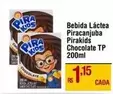 Oferta de Pirakids - Bebida Láctea Piracanjuba Chocolate Tp por R$1,15 em Max Atacadista