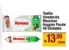 Oferta de Huggies - Toalha Umedecida Maxclean Pacote 48 Unidades por R$13,99 em Max Atacadista