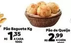 Oferta de De   - Pão Baguette por R$1,35 em Max Atacadista