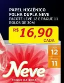 Oferta de Neve - Papel Higiênico Folha Dupla por R$16,9 em Assaí Atacadista