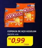 Oferta de Assolan - Esponja De Aco por R$0,99 em Assaí Atacadista