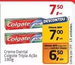 Oferta de Colgate - Creme Dental Tripla Ação por R$7,5 em Tenda Atacado