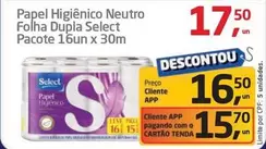 Oferta de Select - Papel Higiênico Neutro Folha Dupla por R$17,5 em Tenda Atacado