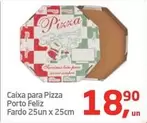 Oferta de Porto - Caixa Para Pizza  Feliz Fardo 25un X 25cm por R$18,9 em Tenda Atacado