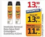 Oferta de Raid - Inseticida Aerossol Base Agua Embalagem Econômica por R$13,9 em Tenda Atacado