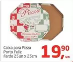 Oferta de Porto - Caixa Para Pizza  Feliz Fardo 25un X 25cm por R$19,9 em Tenda Atacado