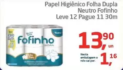 Oferta de Nestlé - Papel Higiênico Folha Dupla Neutro Fofinho por R$13,9 em Tenda Atacado