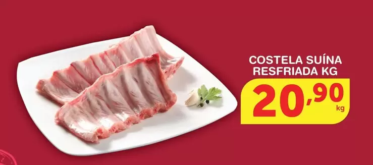 Oferta de Costela Suína Resfriada Kg por R$20,9 em Roldão