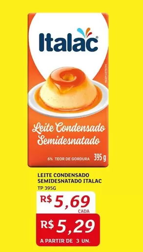 Oferta de Italac - Leite Condensado Semidesnatado por R$5,69 em Assaí Atacadista