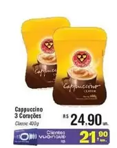 Oferta de 3 Corações - Cappuccino por R$24,9 em Fort Atacadista