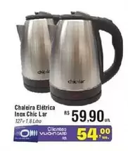 Oferta de Chic - Chaleira Eléctrica Inox por R$59,9 em Fort Atacadista