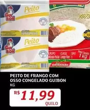 Oferta de Catarinão - Peito De Frango Com Osso Congelado Guibon por R$11,99 em Assaí Atacadista