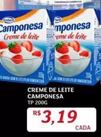 Oferta de Camponesa - Creme De Leite por R$3,19 em Assaí Atacadista