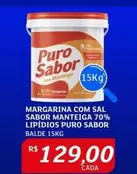 Oferta de Puro - Margarina Com Sal 70% Lipídios Puro Sabor por R$129 em Assaí Atacadista