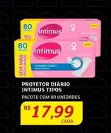 Oferta de Intimus - Protetor Diário Tipos por R$17,99 em Assaí Atacadista