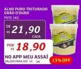 Oferta de Puro - Alho Puro Triturado por R$21,9 em Assaí Atacadista