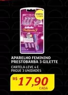 Oferta de Gillette - Aparelho Feminino Prestobarba 3 por R$17,9 em Assaí Atacadista