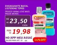 Oferta de Listerine - Enxaguante Bucal por R$19,98 em Assaí Atacadista