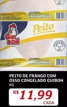 Oferta de Guibon - Peito De Frango Com Osso Congelado por R$11,99 em Assaí Atacadista