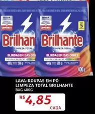 Oferta de Brilhante - Lava-Roupas Em Pó Total por R$4,85 em Assaí Atacadista