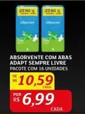 Oferta de Leve - Absorvente Com Abas Adapt Sempre Livre por R$10,59 em Assaí Atacadista