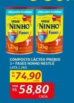 Oferta de Ninho - Composto Lácteo Prebio 1+ Fases por R$74,9 em Assaí Atacadista