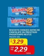 Oferta de Nestlé - Biscoito Cookies De Chocolate Ou Prestígio Passatempo por R$3,29 em Assaí Atacadista