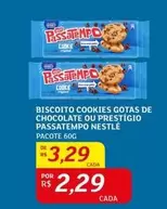 Oferta de Nestlé - Biscoito Cookies Gotas De Chocolate Ou Prestigio Passatempo por R$3,29 em Assaí Atacadista