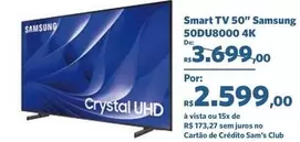 Oferta de Samsung - Smart TV 50" 50D U8000 4K por R$2599 em Sam's Club