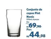 Oferta de De   - Conjunto De Copos Pint por R$44,98 em Sam's Club