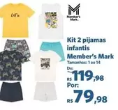 Oferta de Kit 2 Pijamas Infantis por R$79,98 em Sam's Club