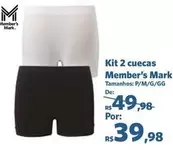 Oferta de Kit 2 Cuecas por R$39,98 em Sam's Club