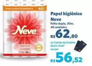 Oferta de Neve - Papel Higiênico por R$62,8 em Sam's Club