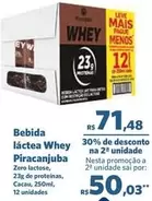 Oferta de Piracanjuba - Bebida Lactea Whey por R$71,48 em Sam's Club