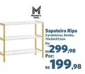 Oferta de Sapateira Ripa por R$199,98 em Sam's Club