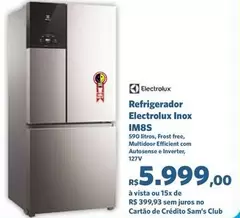 Oferta de Electrolux - Refrigerador Inox IMP8S por R$5999 em Sam's Club