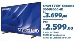 Oferta de Samsung - Smart TV 50" 50D U8000 4K por R$2599 em Sam's Club