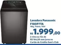 Oferta de Panasonic - Lavadora F180p7ta por R$1999 em Sam's Club