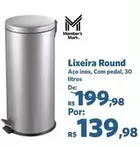 Oferta de Inox - Lixeira Round por R$139,98 em Sam's Club