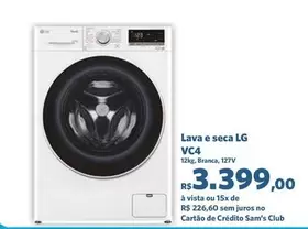 Oferta de LG - Lava E Seca Lg por R$3399 em Sam's Club