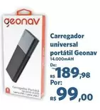 Oferta de Carregador Universal Portatil Geonav por R$99 em Sam's Club